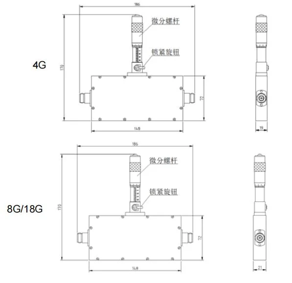 2GHz-18GHz 2 Watts Continuous Variable Attenuators RF Components